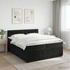 Box Spring Bed with Mattress Black 200 X 200 Cm Velvet