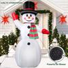 8 FT Christmas Inflatables Snowman Outdoor Yard Decorations Christmas Blow Up Decoration Set Inflated Snowman with LED Lights
