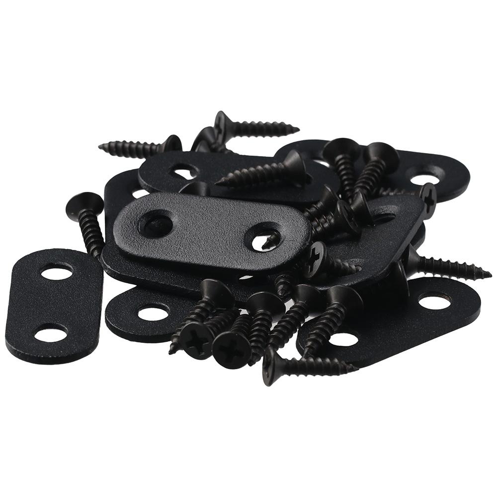 12PCS 40x16mm/1.6” X 0.6” Stainless Steel Flat Brace Mending Repair Plate with Screws  Wood Beams