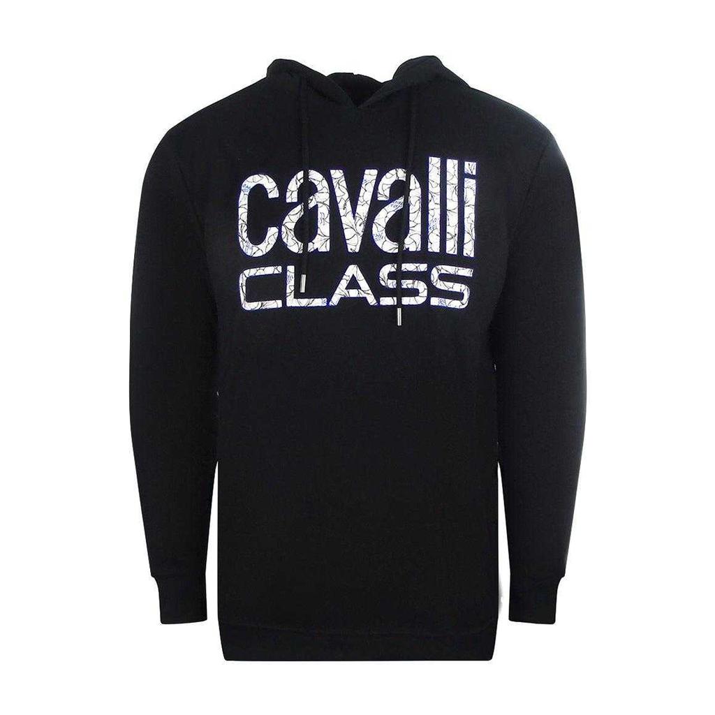 Cavalli Class Mens Floral Logo Hoodie