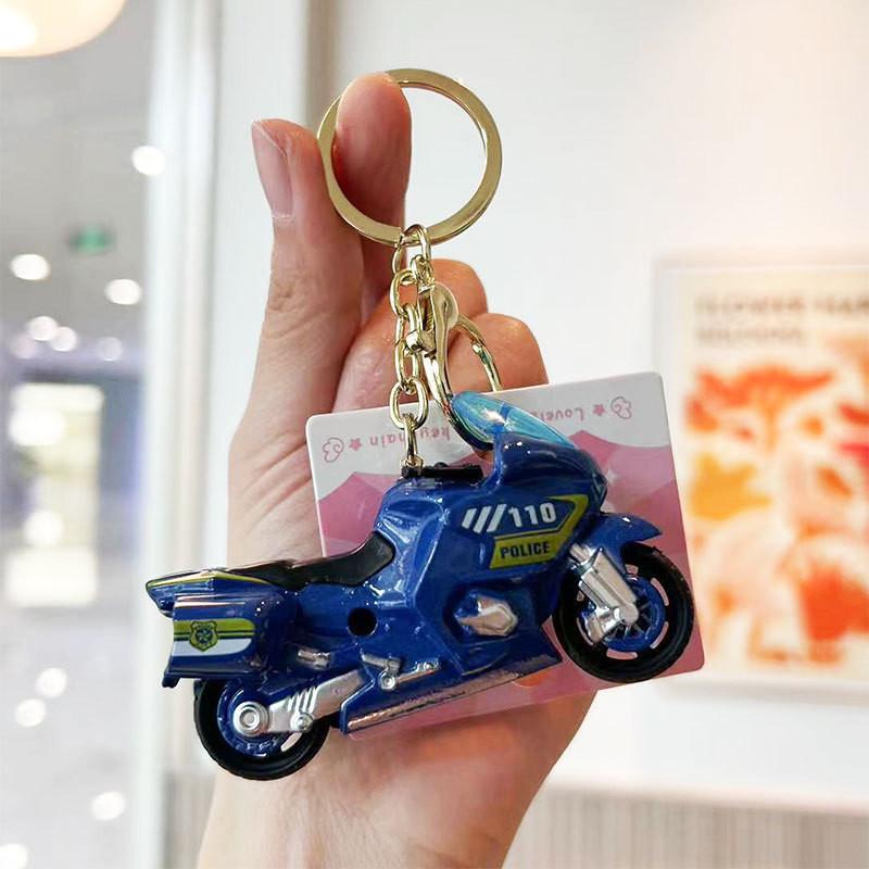 Adorable Cartoon Motorcycle Keychain Cute Alloy Toy For Students And Couples