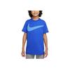 Nike T-Shirt Großer Logo-Print Rundhalsausschnitt Kurzarm Kinder-Tops Game-Royal DO1807-480