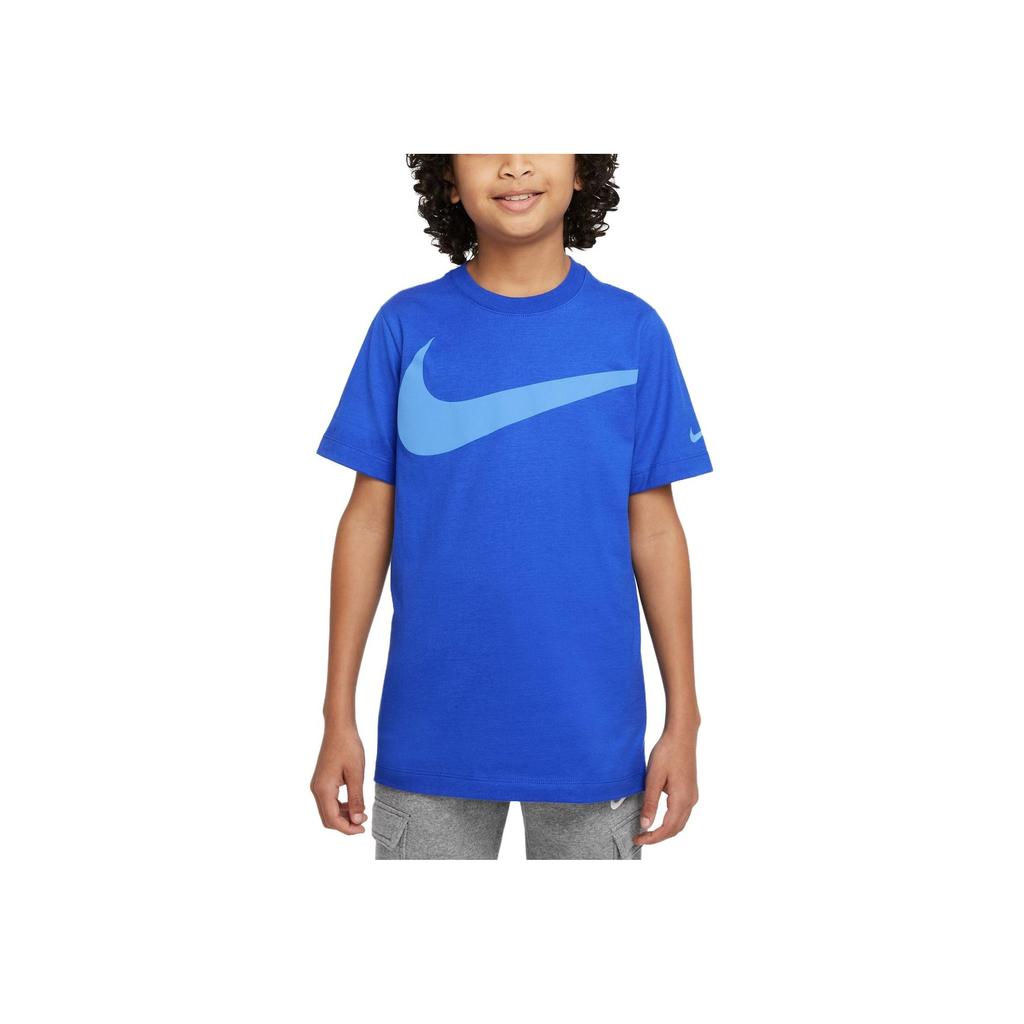 Nike T-Shirt Großer Logo-Print Rundhalsausschnitt Kurzarm Kinder-Tops Game-Royal DO1807-480