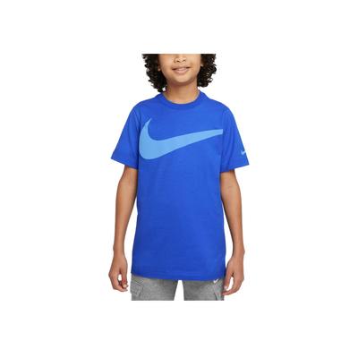 T-Shirt Large Logo Print Round Neck Short Sleeve Kids Tops Game-Royal DO1807-480
