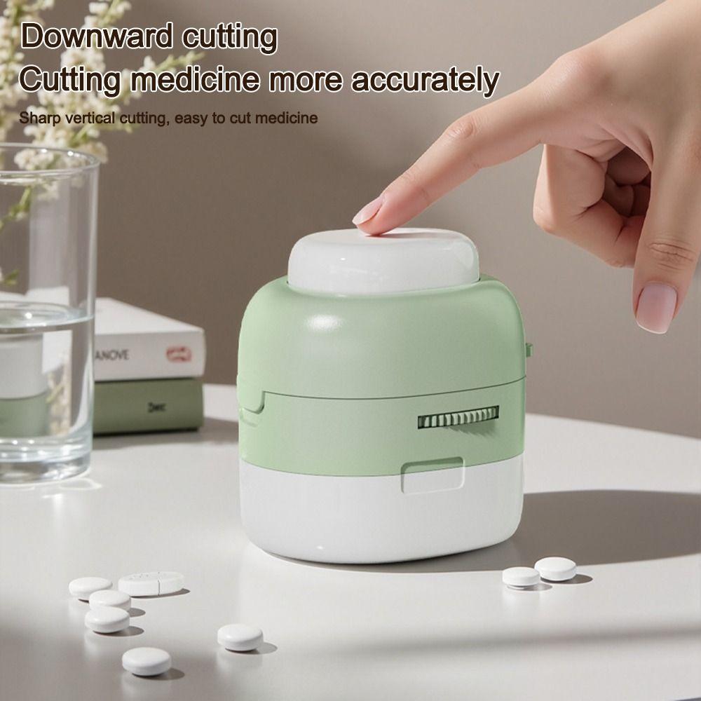 Multifunctional Quartering Pill Cutter Dustproof Medicine Pill Cutter  for Small or Large Pills