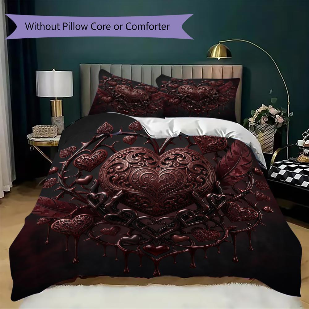Dark Crown and Royal Wand Pattern Bedding uilt Set uilt Cover Pillowcase Home Decoration Birthday Gift (1 * duvet cover + 2 * pillowcase without core)