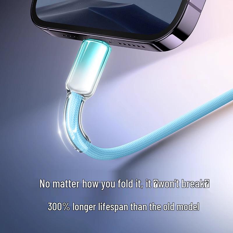 120W Dual C Fast Charging Cable for Apple iPhone 15 Pro/16 iPad Tablet Type-C Devices