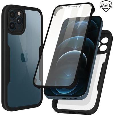 Case for iPhone 12 Pro (6.1 ") with 360+ Total Protection Front Touch + Rear Contour Black