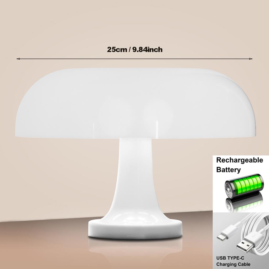 Mushroom table lamp minimalist modern bedroom bedside lamp Danish designer orange decorative table lamp