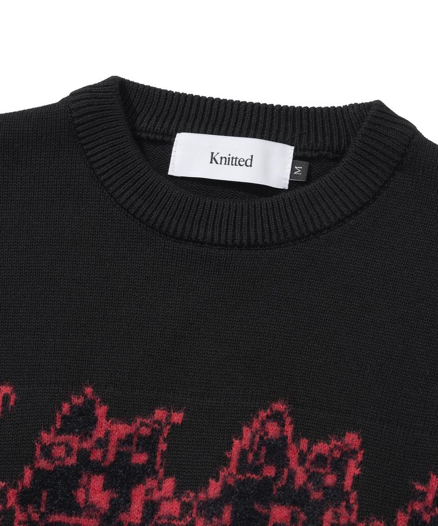 KNITTED Cat'S Band Round Knit Black
