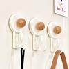 No-drill Suction Cup Hook Adhesive Hook for Kitchen and Door, Harmless Wall Hook for Towels and Bags