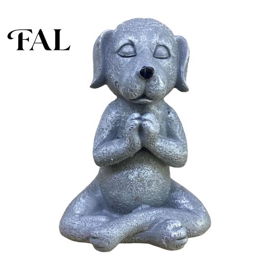 Meditating Pet Garden Statue Meditation Animal Figurine Ornament, Resin Zen Statue, Stress Relief Sitting Cat Dog Frog Ornament Cat/Dog/Frog Sculpture A