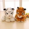 Adorable Cute Plush Tiger Animal Toy In White And Yellow For Kids And Collectors