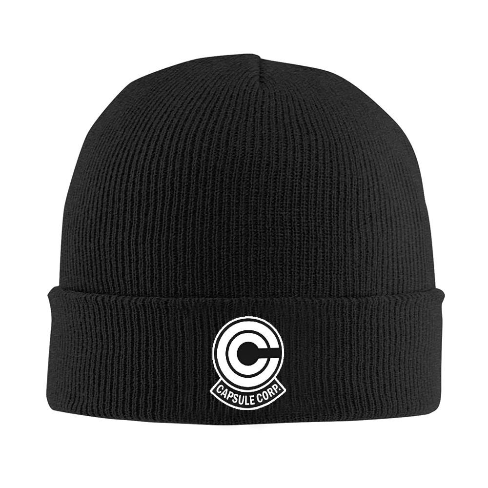 pc Black Capsule Corp Logo Beanie Hats Funny Caps FeUnisex Unisex Hippie Knitted Hat Spring Custom Elastic Beanie Hat