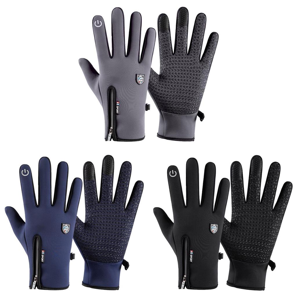 Outdoor Winter Windproof Waterproof Nonslip Fleece Gloves For Men And Women