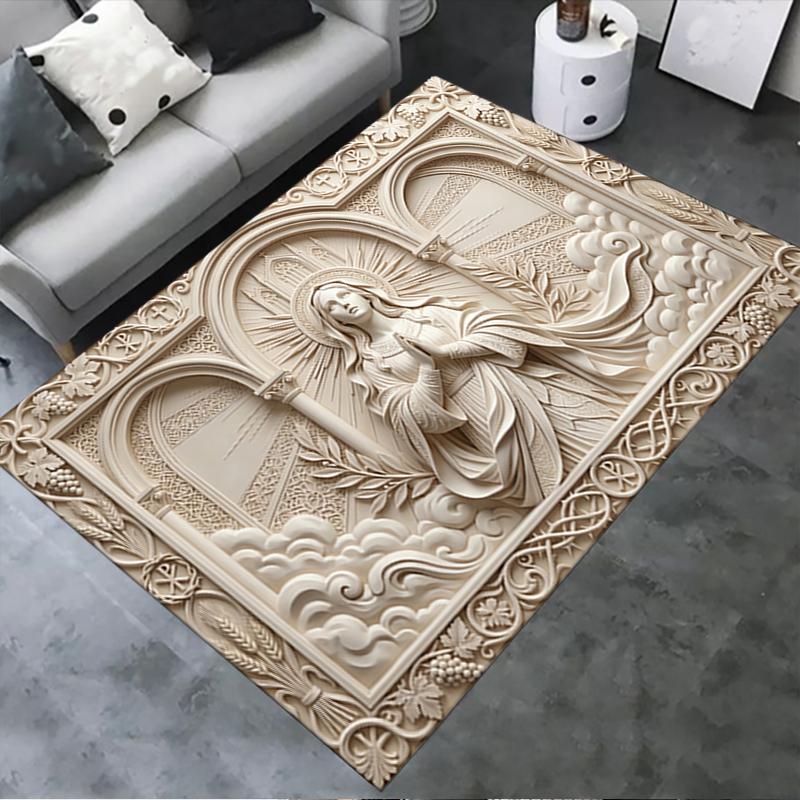 2025 New The Holy Mother Carpet Rug for Living Room Bedroom Home Sofa Decoration,Kids play Non-slip Floor Mat10