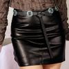 Adjustable Retro Carved Metal Decors Waist Belt Exquisites Handcrafts PU Leather Belt Waistband for Fashion Enthusiasts