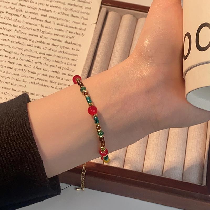 New Trendy Colorful Beads Necklace Bracelet for Women Stone Natural Freshwater Pearl Female Jewelry Set Necklace Bracelet Gifts