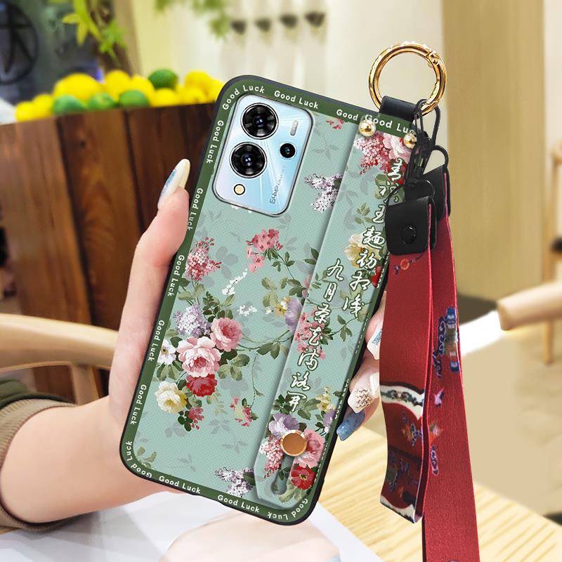 Silicone Dirt-resistant Phone Case For ZTE Blade V40 Pro Durable Waterproof Wristband Anti-dust Shockproof Elderly Lady