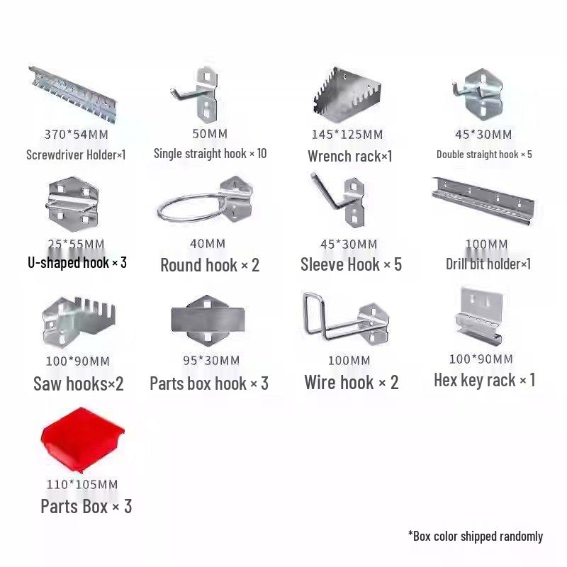 Mobile Hardware Tool & Material Rack with Pegboard & Parts Box Display