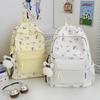 Cartoon Print Backpack Student Schoolbag Women's Lightweight Backpack