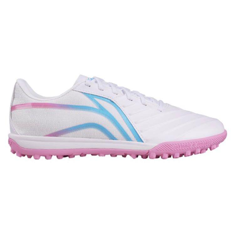 Li Ning TF Artificial Turf Comfortable Versatile Shock Absorbing Durable Football Shoes Unisex Football Shoes Standard-White YSTT031-4