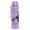 1PC Purple Butterfly Thin Heart 750ml Color Plastic Sports Water Bottle Leakproof Flip Straw Lid Suitable for Sports Office Home Use