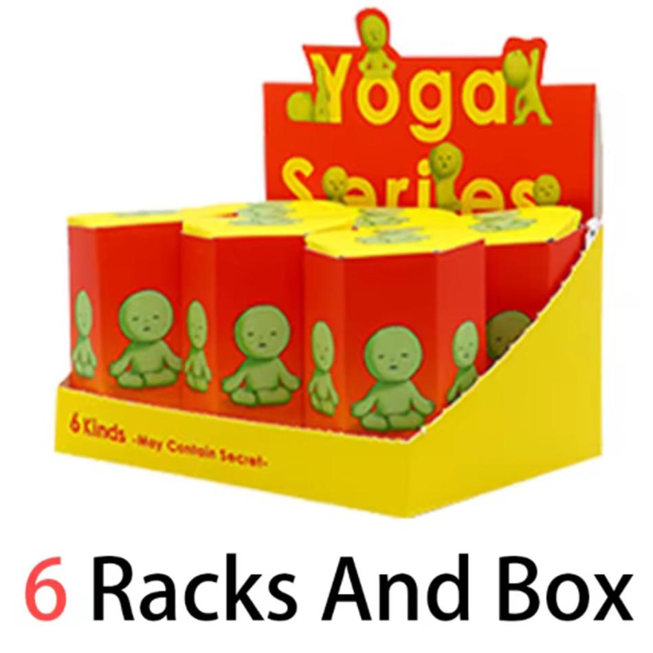 Smiski Yoga-Serie Überraschungsbox – Leuchtend grüne Figur, Kawaii-Nachtlicht, niedliches Sammlerstück, Weihnachtsgeschenk