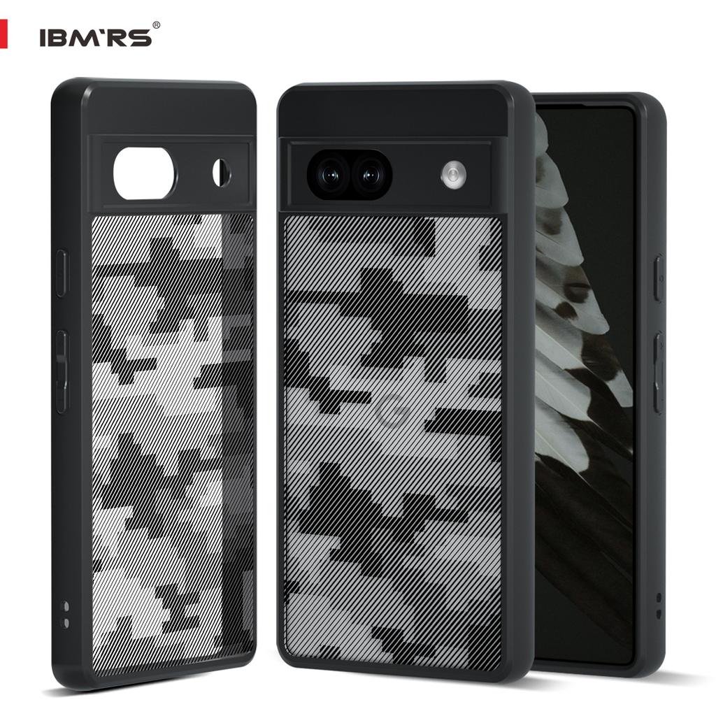 (Comes with wrist strap)for Google Pixel 7a Case ,Camouflage PC Hard Back Soft edges Airbag Shockproof Transparent business Back Cover Phone Case