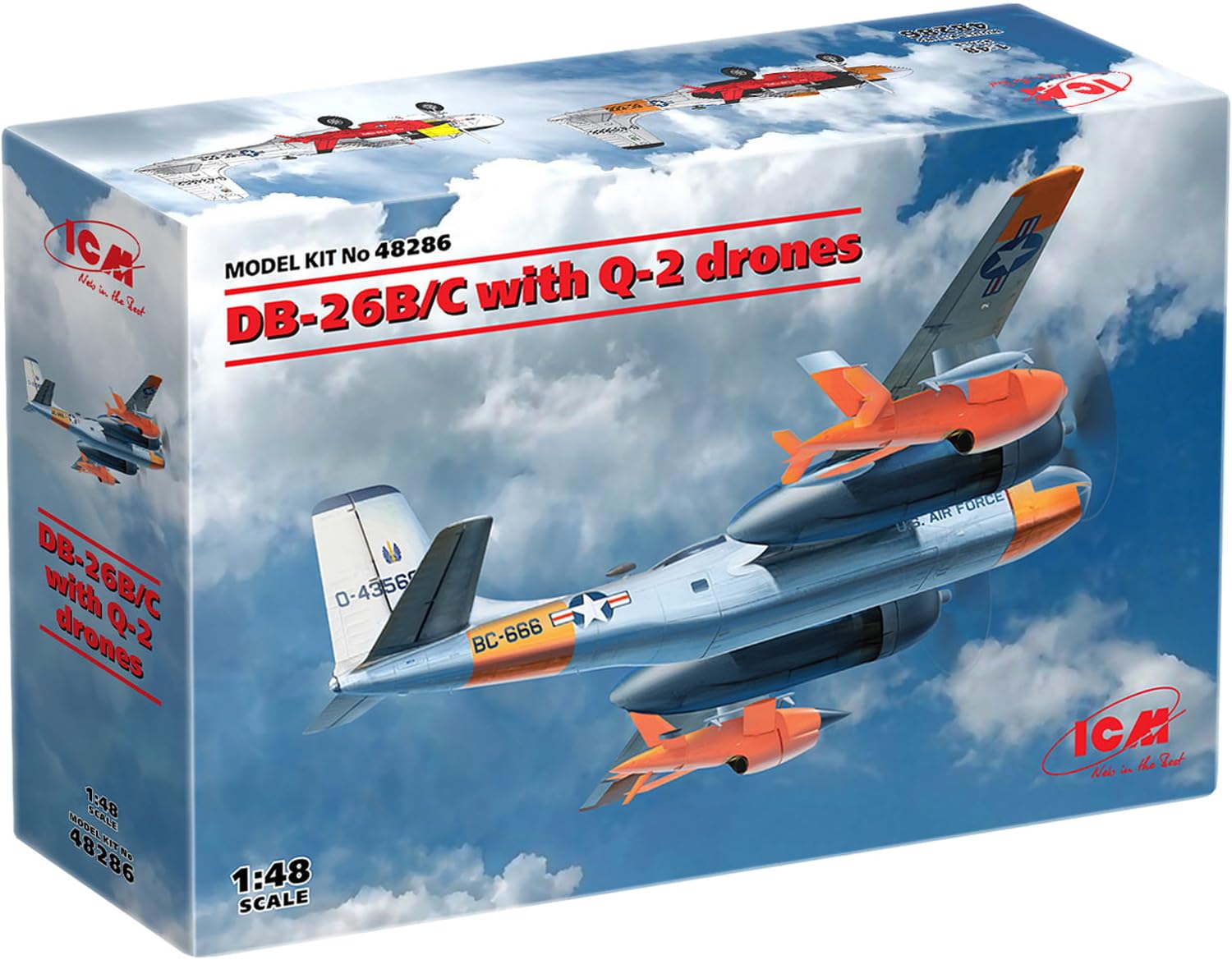 

Пластиковий дрон ВПС США ICM 48286 1/48 DB-26B/C з Q-2