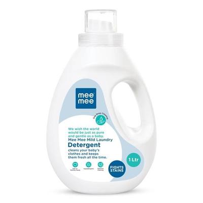 Détergent liquide pour bébé Mee Mee 1 L | pH équilibré, Sans produits chimiques agressifs, Sans danger pour les mains de la mère | Antibactérien, Élimine les taches