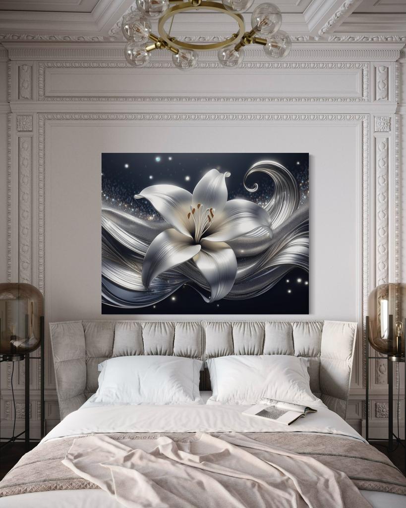 Canvas Print, Nature Silver Flower