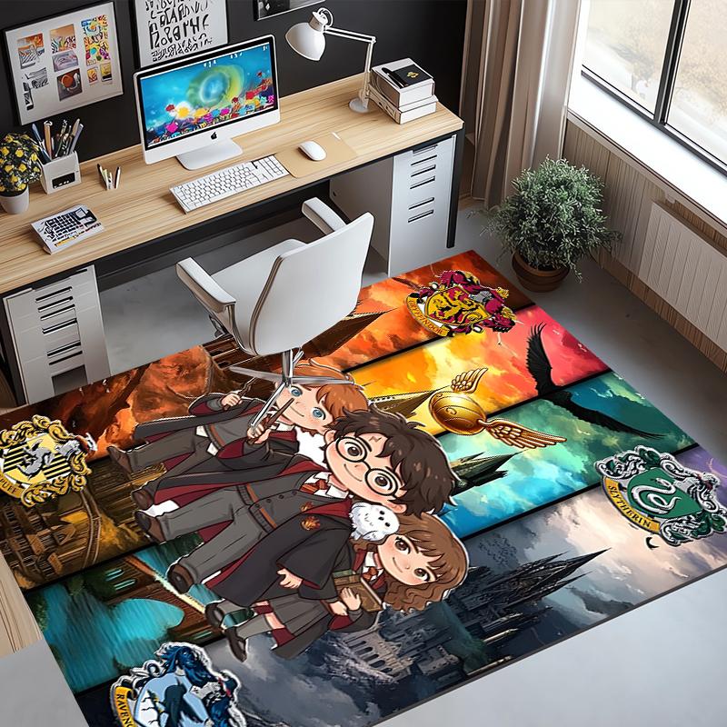 Harry Potter Pattern Rug, Indoor/Outdoor Mat, for Picnic, Gameroom, Bedroom, Office, Living Room, Home Decor Carpet, Birthday Gift