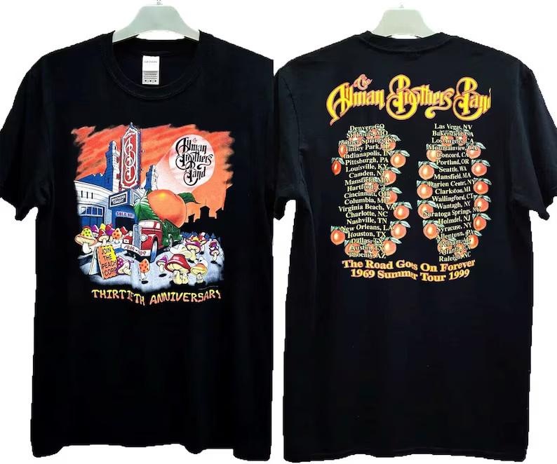

The Allman Brothers Band Thirtieth Anniversary The Road Goes On Forever 1969 Unisex T-Shirt S