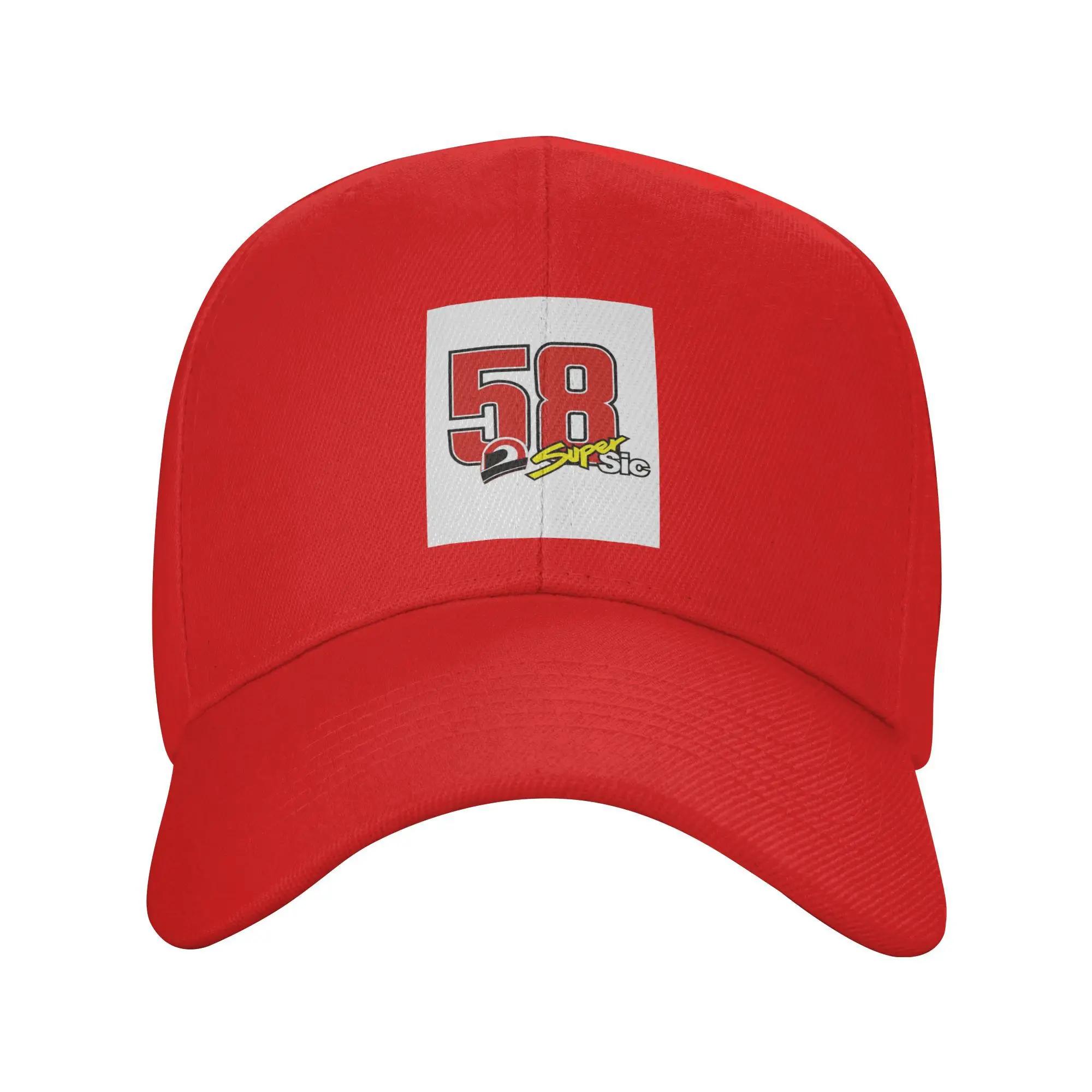 Unisex Baseball Hats Marco Simoncelli 58 Super Sic Outdoor Streetwear Summer Sports Baseball Caps Hip Hop Cap Casquette Hats One Size