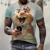 Cute Hamster Pattern T Shirt For Men Funny Cartoon Animal 3D Printed Tees Summer Casual Loose T-Shirts O-Neck Short Sleeve Tops