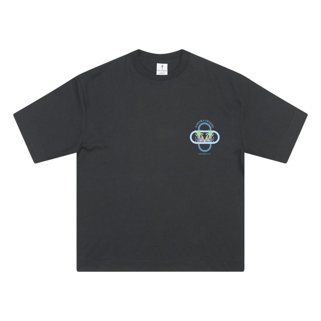 Rose London Mens Sahara Back Print Heavyweight T-Shirt