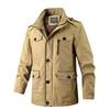 European Men's Cotton Windbreaker Jacket - Spring/Autumn, Middle-Aged, Thin, Casual Workwear Style