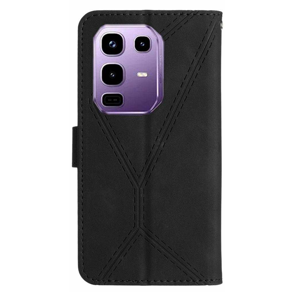 For Infinix Note 50 Pro 4G/50 4G Case Skin Touch Lines Imprinted PU Leather Flip Phone Cover