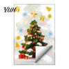 Holiday Gift for Friends Christmas Window Cling, Santa Climbing Rope Sticker, Removable Static Cling Claus Wall Decals PVC Tree Decal Glass