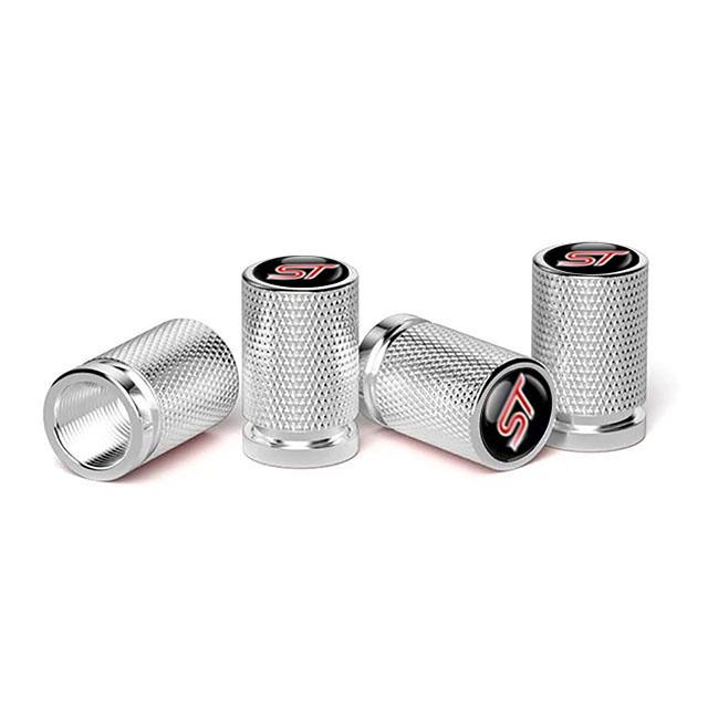 ZKBGQ1 4Pcs/set High Quality Car Valve Caps Stem Case Covers For ST Line Accessories Wheel Valve Dust Caps Tyre Rim Stem Cover For Ford
