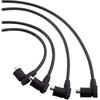 Set of 4 Ignition Spark Plug Cable Wire Set for Hyundai 96-12 Elantra/ 97-08 Tiburon/ 05-08 Tucson, for Kia 10-11 Soul/ 04-09 Spectra/ 05-09 Spetra5/