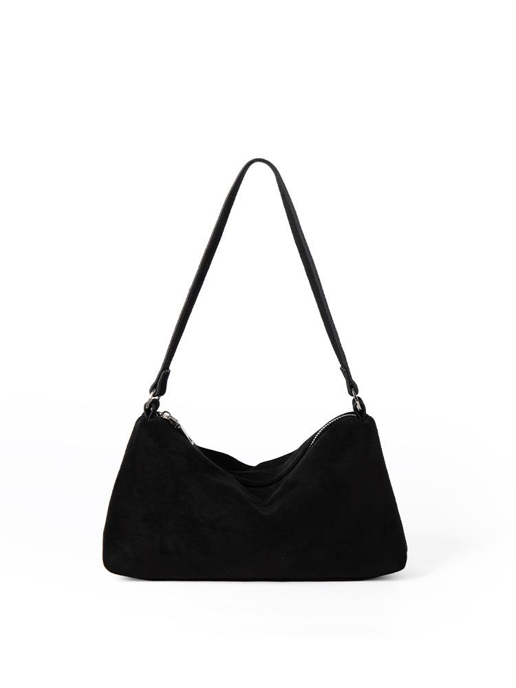 Retro Suede Single Shoulder Underarm Bag for Women, New Matte Simple and Fashionable Baguette Bag
