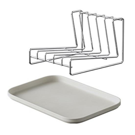 

Stainless Steel Dish Draining Rack No Assembly Kitchen Sink And Countertop Organizer with Cutting Board Holder Countertop Cabinet Storage Shelf S