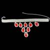 Cross-border explosive exaggerated multi-drain diamond large water drop pendant necklace necklace fashion luxury multi-color water drop necklace