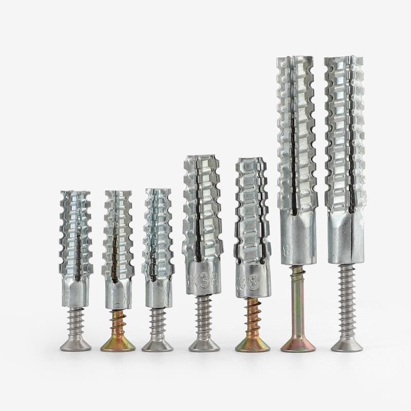 Selbstschneidende Schraube und Dübel-Anker-Set Kohlenstoffstahl Schwerlast Gipskarton Beton Bohrstecker Spreizdübel Befestigungselemente