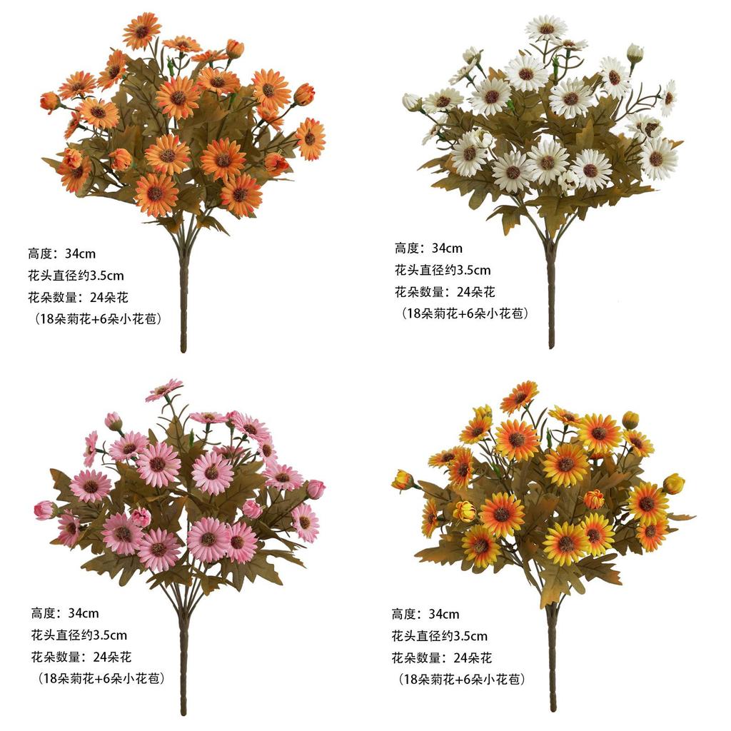 Faux Dendranthema Morifolium For Rustic Home Decor And Photography Styling