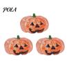 Glitter Pumpkin Toy 1/2/3Pcs Halloween Head Stress Ball, Anxiety Relief Spooky Healing Ball Toy, Stretchy Orange Sensory Pocket Reliever