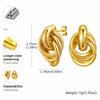 Knot Stud Earrings, Link Circle Geometri Chunky Earrings for Women, Gold Plated Knot Love Jewelry