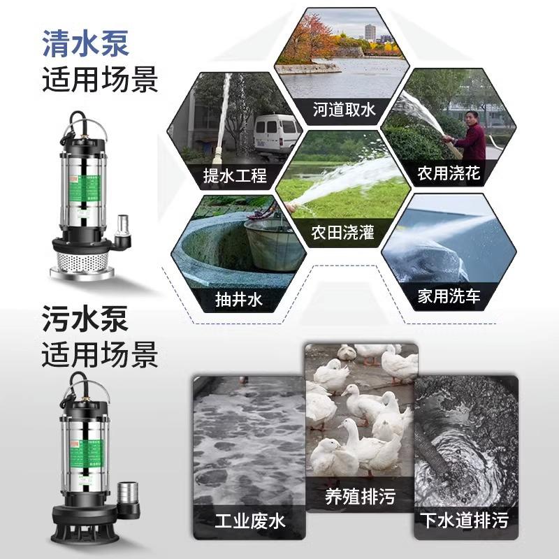 220V High Lift Submersible Pump: Household Water & Sewage Pump for Agricultural Irrigation